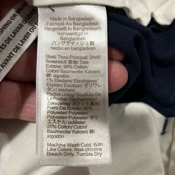 J. Crew Factory Slim-fit flex chino pant in Navy Blue EUC size 32/34 - Picture 10 of 11